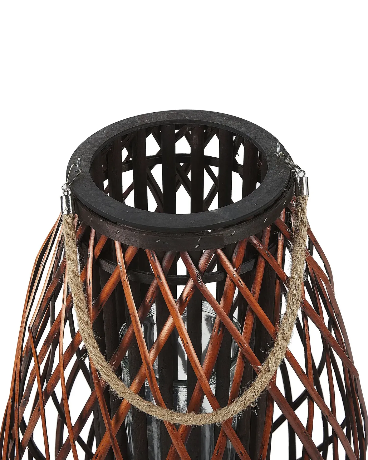 New Beliani Lanterna KIUSIU Legno di salice 60 cm Marrone