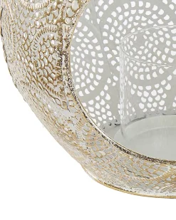 Best Beliani Lanterna LAESO Metallo 33 cm Oro Bianco Oro