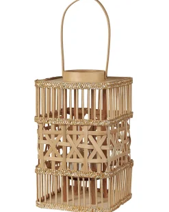 Hot Beliani Lanterna LUMBIS Bambù 54 cm Naturale Marrone