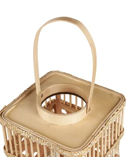 Hot Beliani Lanterna LUMBIS Bambù 54 cm Naturale Marrone