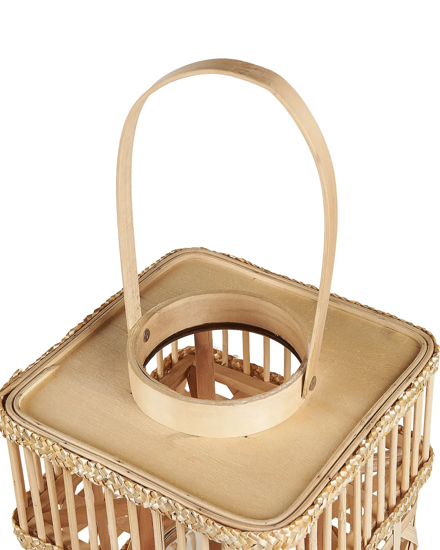 Hot Beliani Lanterna LUMBIS Bambù 54 cm Naturale Marrone