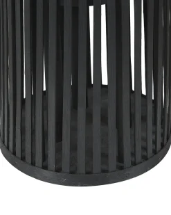 Clearance Beliani Lanterna LUZON Legno di salice Nero Beige Nero