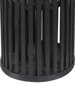 New Beliani Lanterna LUZON Legno di salice Nero Beige Nero