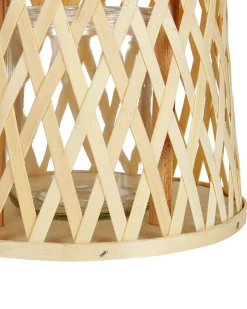 Sale Beliani Lanterna MACTAN Bambù 38 cm Naturale Beige Naturale