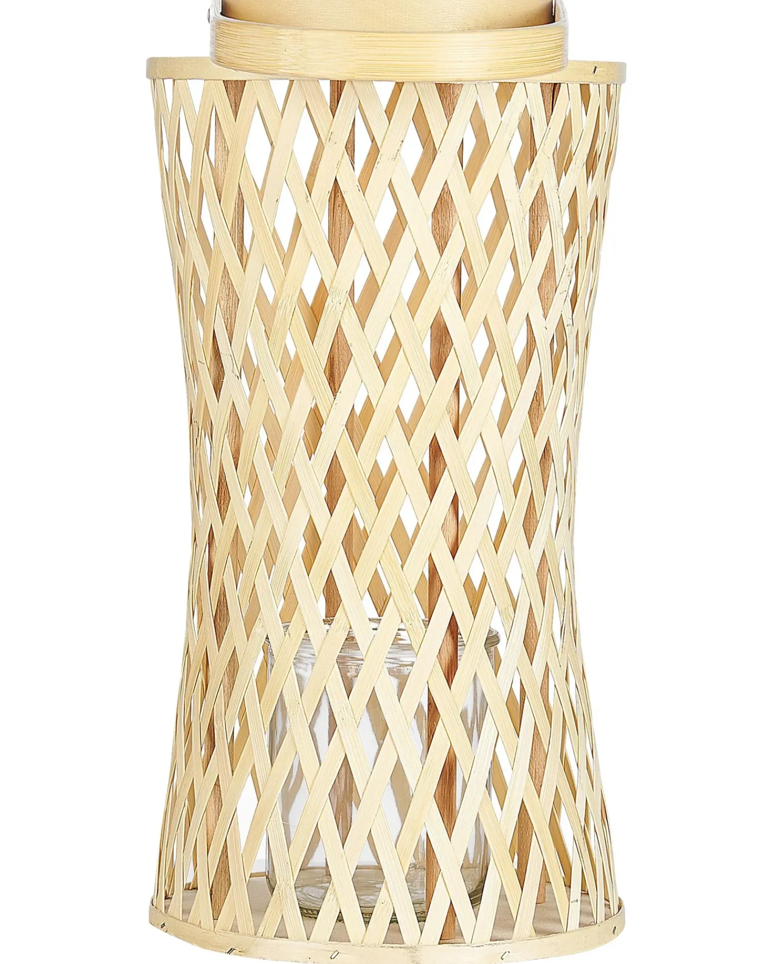 Sale Beliani Lanterna MACTAN Bambù 38 cm Naturale Beige Naturale