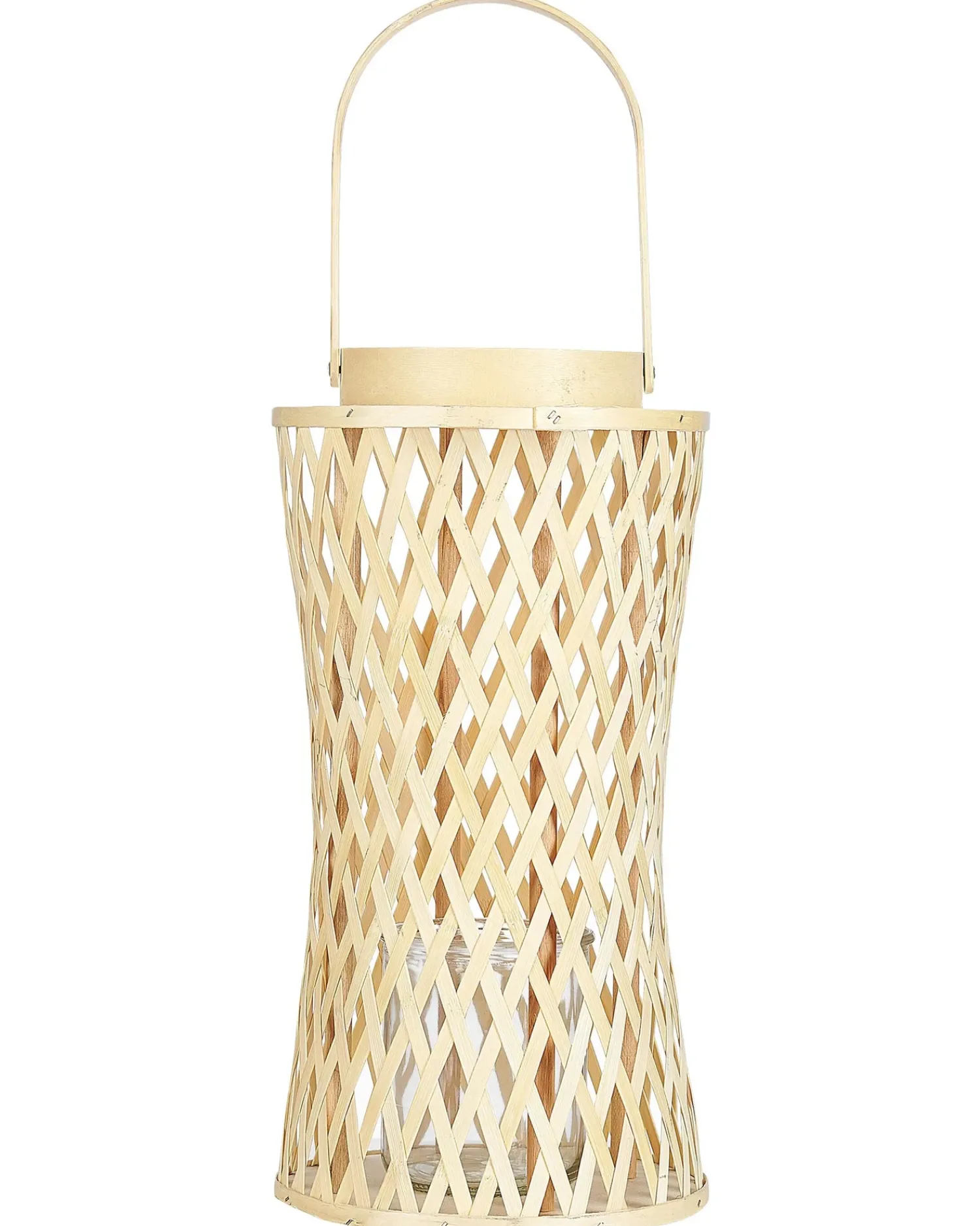 Sale Beliani Lanterna MACTAN Bambù 38 cm Naturale Beige Naturale