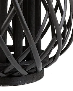 Discount Beliani Lanterna MAURITIUS Legno di salice Nero