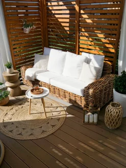 Clearance Beliani Lanterna MAURITIUS Legno di salice Naturale Marrone