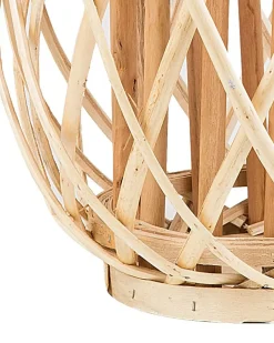 Outlet Beliani Lanterna MAURITIUS Legno di salice Naturale Marrone