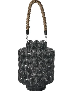 New Beliani Lanterna MMOJSTIR Metallo 35 cm Nero Marrone Nero