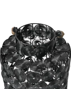 New Beliani Lanterna MMOJSTIR Metallo 35 cm Nero Marrone Nero
