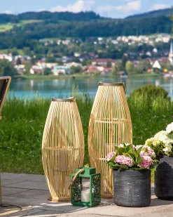 Discount Beliani Lanterna TAHITI Bambù Naturale Marrone