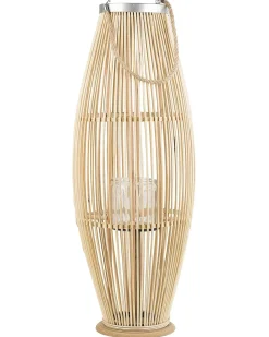 Discount Beliani Lanterna TAHITI Bambù Naturale Marrone