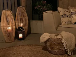 Discount Beliani Lanterna TAHITI Bambù Naturale Marrone