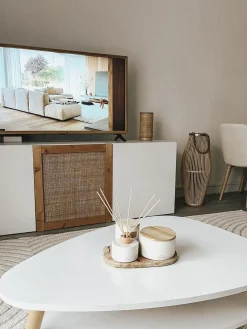Discount Beliani Lanterna TAHITI Bambù Naturale Marrone