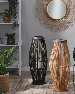 Best Beliani Lanterna TAHITI Bambù Nero