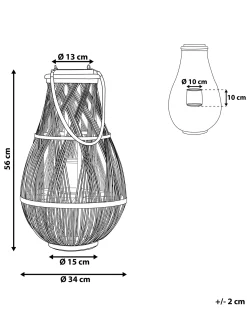 New Beliani Lanterna TONGA Bambù Bianco