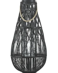 New Beliani Lanterna TONGA Bambù Nero