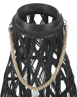 New Beliani Lanterna TONGA Bambù Nero