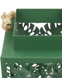 Clearance Beliani Lanterna UNIMAK Metallo 25 cm Verde
