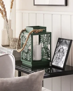 Clearance Beliani Lanterna UNIMAK Metallo 25 cm Verde