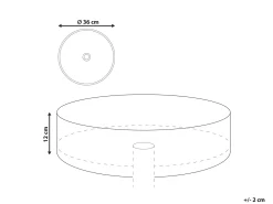 Lavabo da appoggio CALIG ⌀ 36 cm Ceramica Bianco
