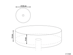 Lavabo da appoggio CALIG ⌀ 36 cm Ceramica Bianco sporco