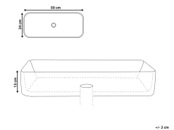 Lavabo da appoggio GELDO 50 x 34 cm Ceramica Nero