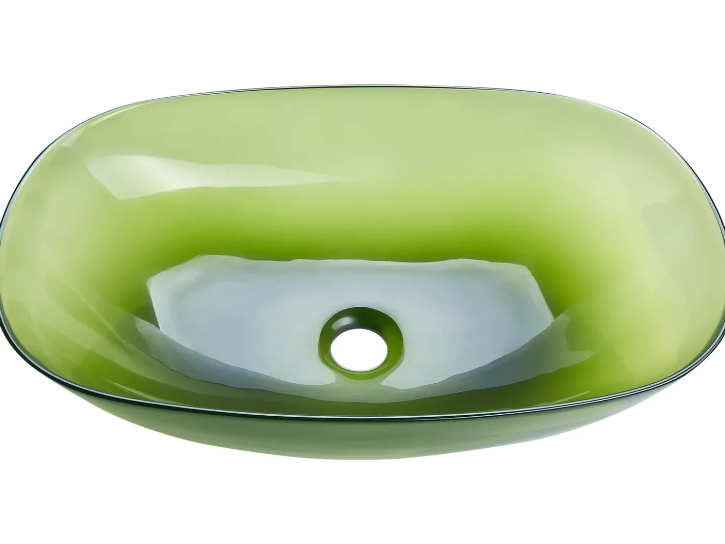 Lavabo da appoggio MOENGO 54 x 36 cm Superficie solida Verde