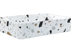 Lavabo da appoggio NULES 51 x 34 cm Ceramica Terrazzo Bianco
