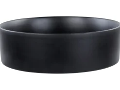 Lavabo da appoggio TEBAR ⌀ 40 cm Ceramica Nero