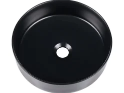 Lavabo da appoggio TEBAR ⌀ 40 cm Ceramica Nero