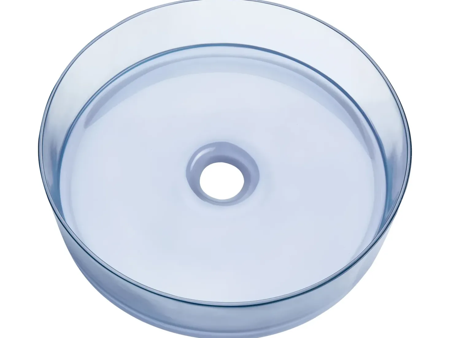 Lavabo da appoggio TOLOSA ⌀ 36 cm Superficie solida Azzurro