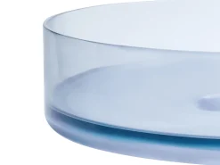 Lavabo da appoggio TOLOSA ⌀ 36 cm Superficie solida Azzurro