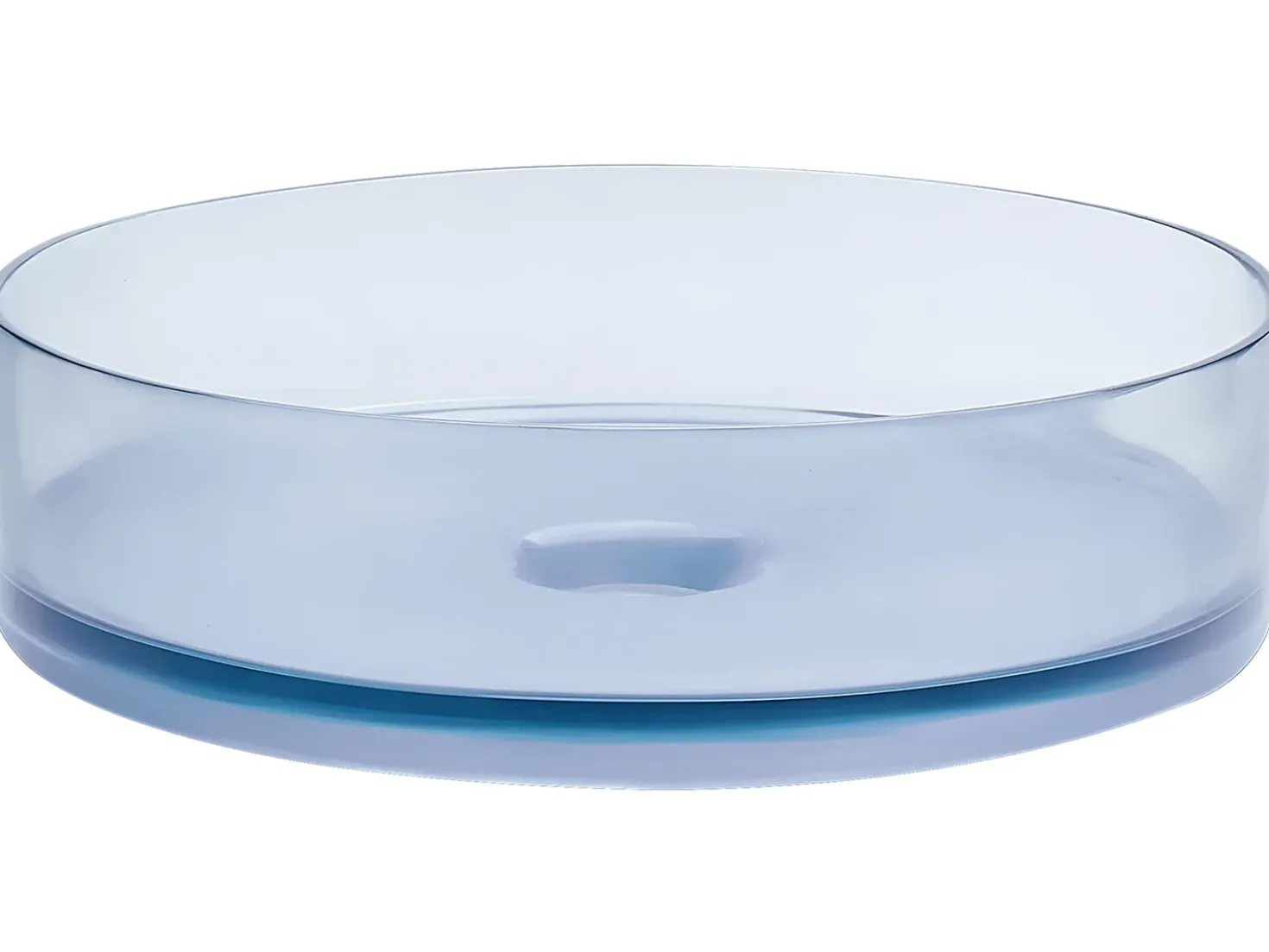 Lavabo da appoggio TOLOSA ⌀ 36 cm Superficie solida Azzurro