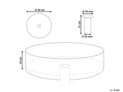Lavabo da appoggio TOLOSA ⌀ 36 cm Superficie solida Rosa