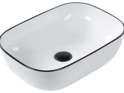 Lavabo da appoggio XERT 46 x 33 cm Ceramica Bianco