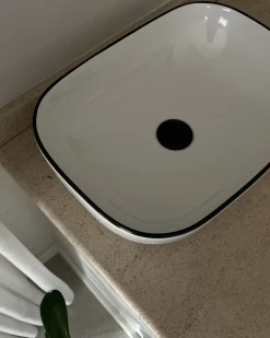 Lavabo da appoggio XERT 46 x 33 cm Ceramica Bianco