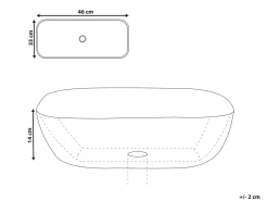 Lavabo da appoggio XERT 46 x 33 cm Ceramica Bianco