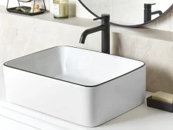 Lavabo da appoggio XERT 49 x 38 cm Ceramica Bianco