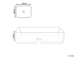 Lavabo da appoggio XERT 49 x 38 cm Ceramica Bianco