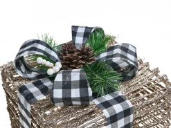Online Beliani LED ARRESKOV Regali di Natale 20/25/30 cm Marrone Bianco Marrone Nero