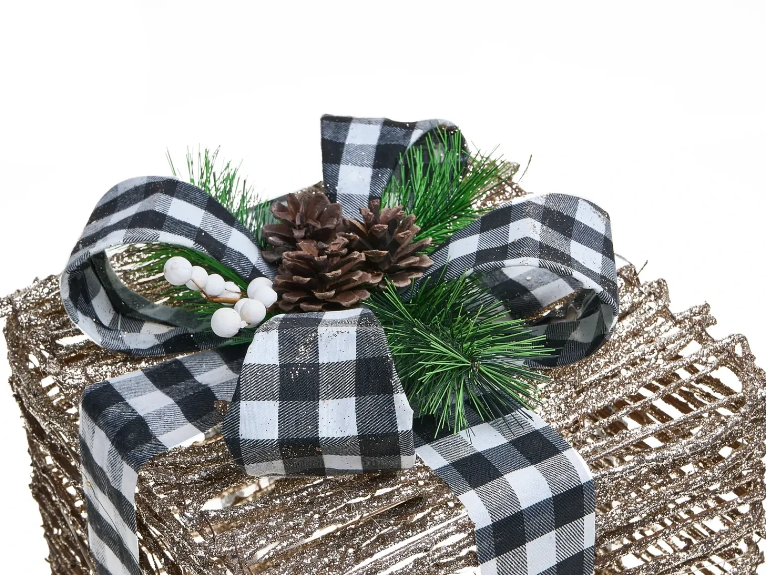 Online Beliani LED ARRESKOV Regali di Natale 20/25/30 cm Marrone Bianco Marrone Nero