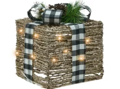 Online Beliani LED ARRESKOV Regali di Natale 20/25/30 cm Marrone Bianco Marrone Nero