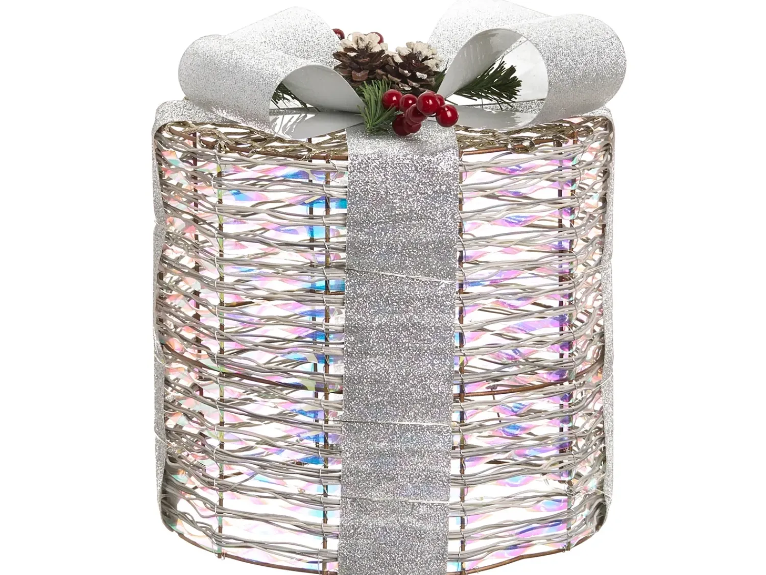 Online Beliani LED JULSO Regali di Natale 20/25/30 cm Argento Argento Multicolore