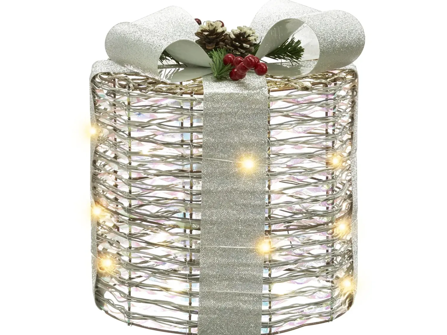 Online Beliani LED JULSO Regali di Natale 20/25/30 cm Argento Argento Multicolore