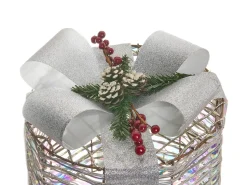 Online Beliani LED JULSO Regali di Natale 20/25/30 cm Argento Argento Multicolore