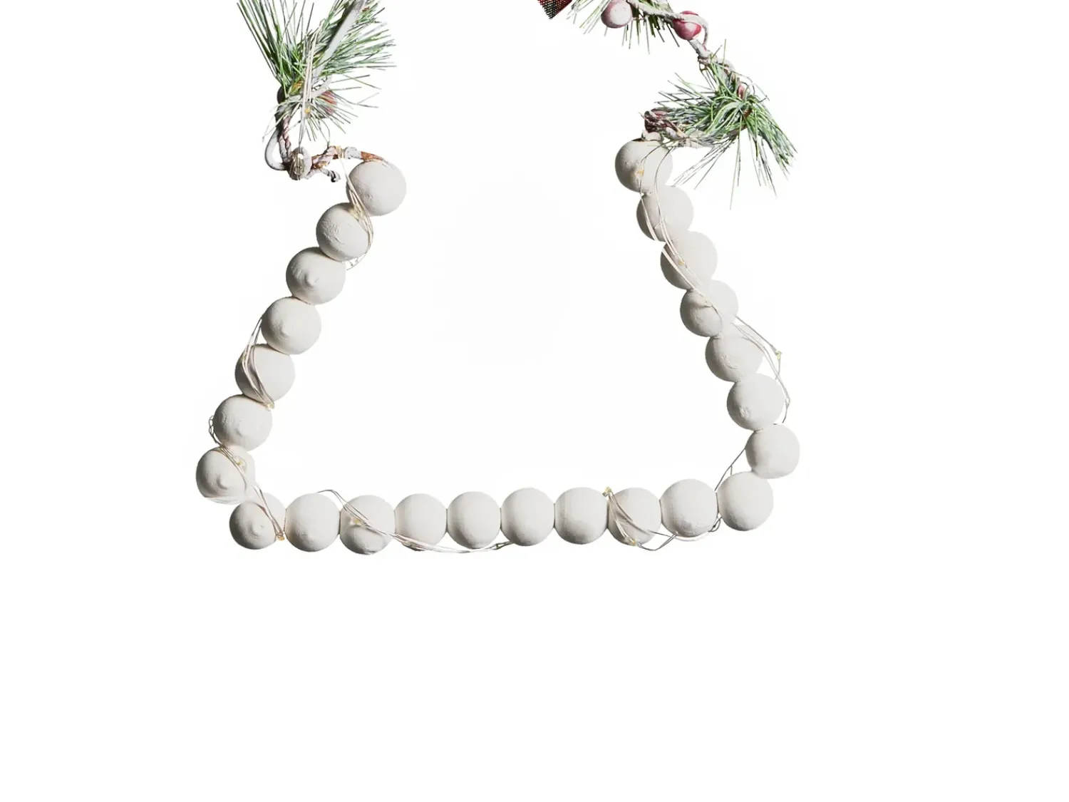 Online Beliani LED KYVESI Albero di Natale 20/25/30 cm Bianco Bianco Rosso Verde