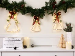 Online Beliani LED KYVESI Albero di Natale 20/25/30 cm Bianco Bianco Rosso Verde