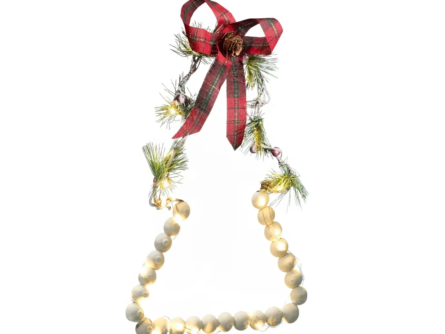 Online Beliani LED KYVESI Albero di Natale 20/25/30 cm Bianco Bianco Rosso Verde